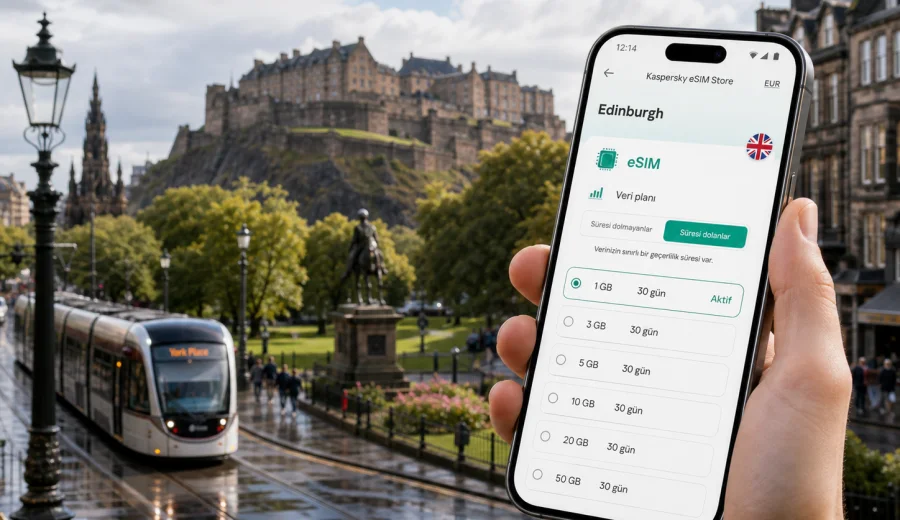 Edinburgh eSIM: mobil internet rehberi