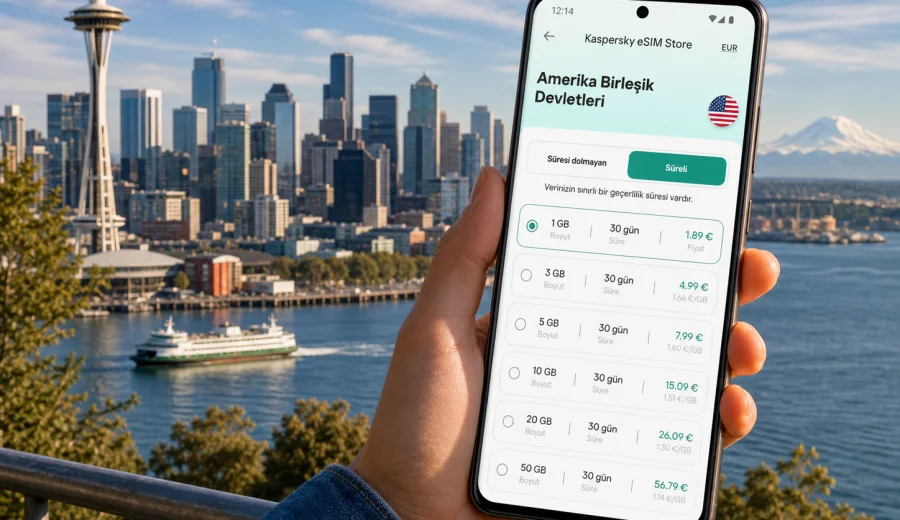 Seattle eSIM: mobil internet ve bağlantı