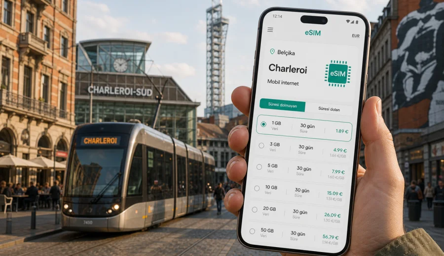 Charleroi eSIM: mobil internet rehberi