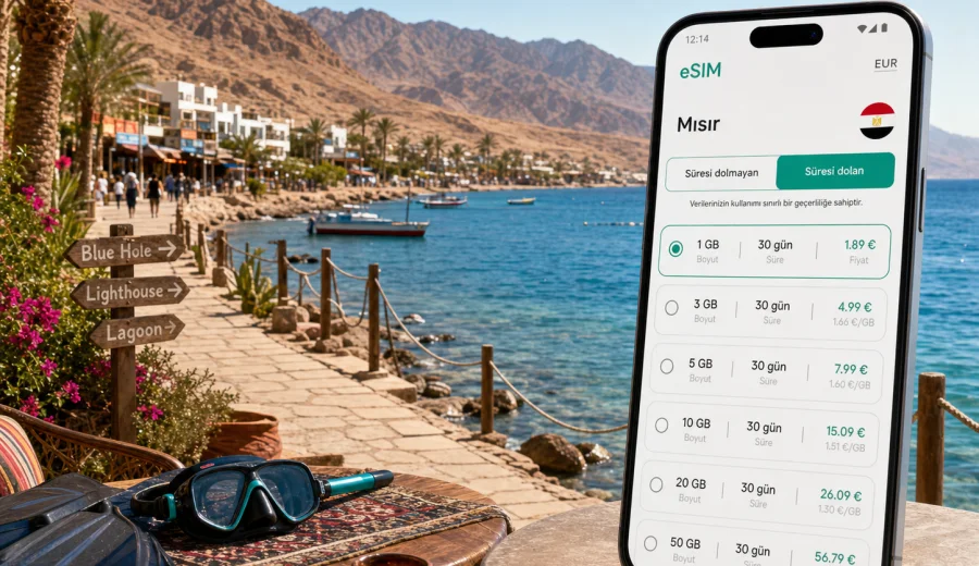 Dahab eSIM: Mısır’da mobil internet rehberi
