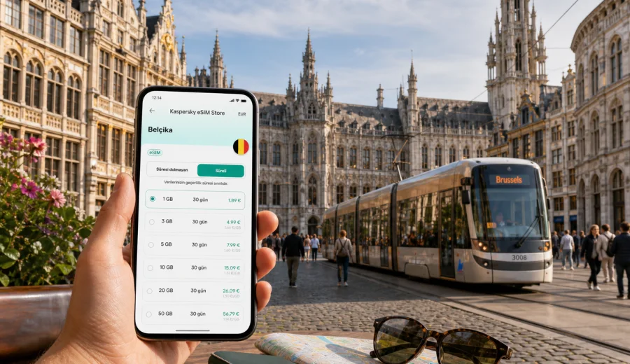 Brüksel eSIM: mobil internet rehberi