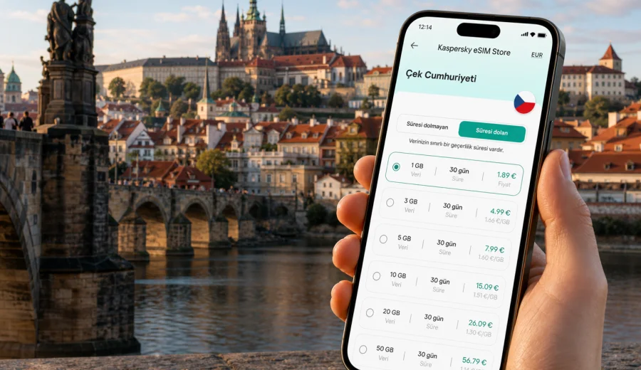 Prag eSIM: mobil internet ve şehir bağlantısı