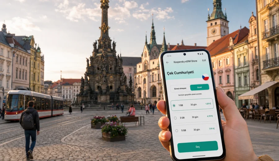 Olomouc eSIM: mobil internet ve bağlantı