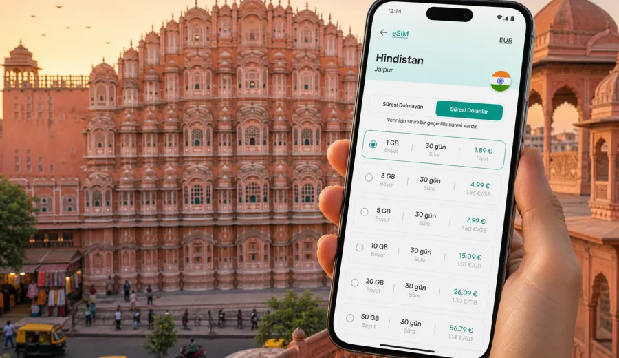 Jaipur eSIM: mobil internet rehberi